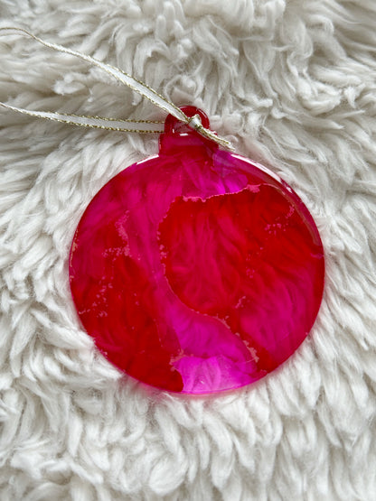 Ornaments: Set of 6: Small Pink