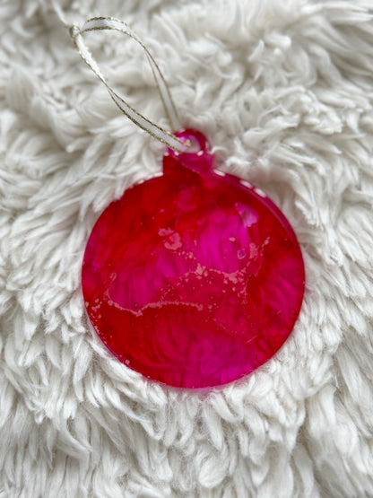 Ornaments: Set of 6: Small Pink