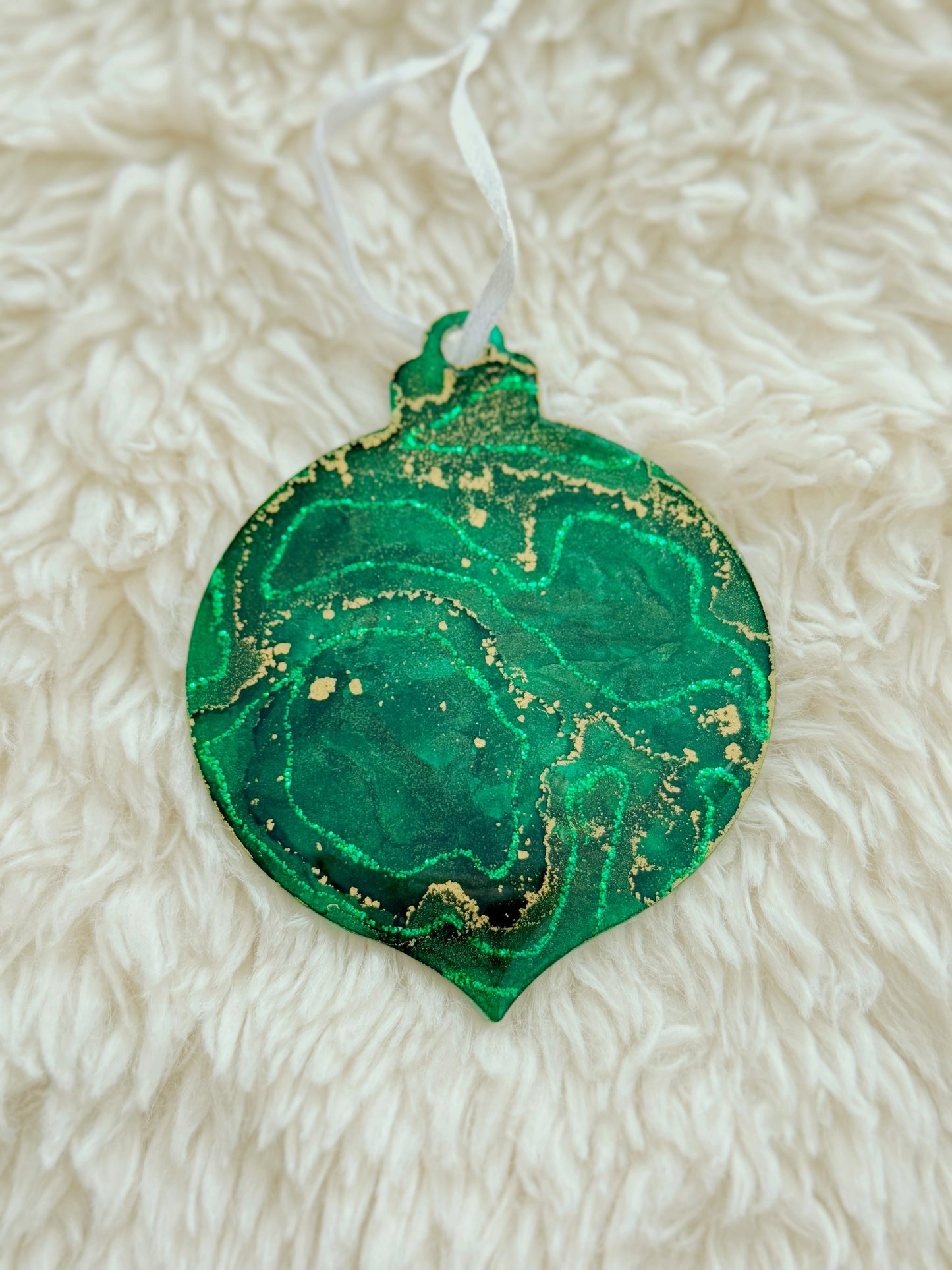 Ornaments: Green and Gold