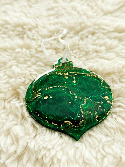 Ornaments: Green and Gold