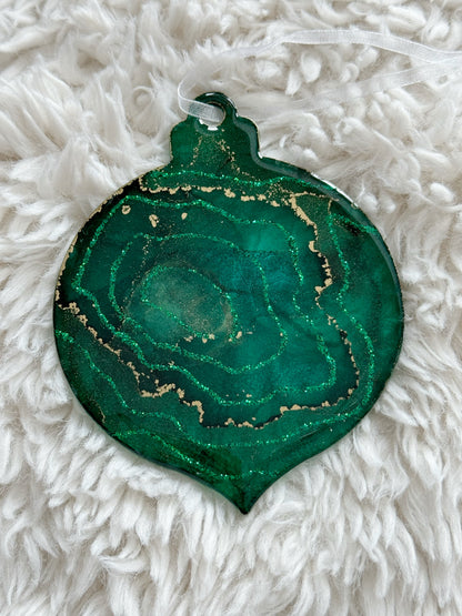 Ornaments: Green and Gold