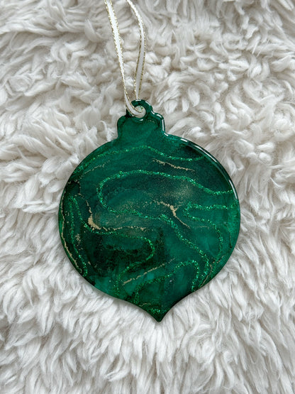 Ornaments: Green and Gold