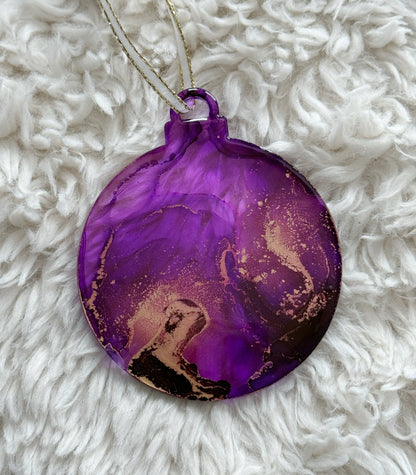 Ornaments: Set of 6: Purple