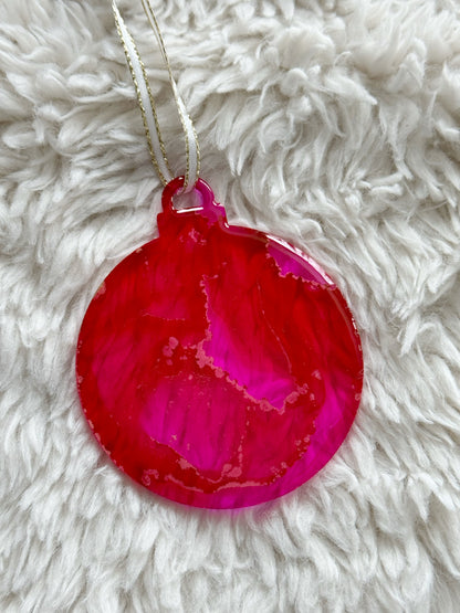 Ornaments: Set of 6: Small Pink