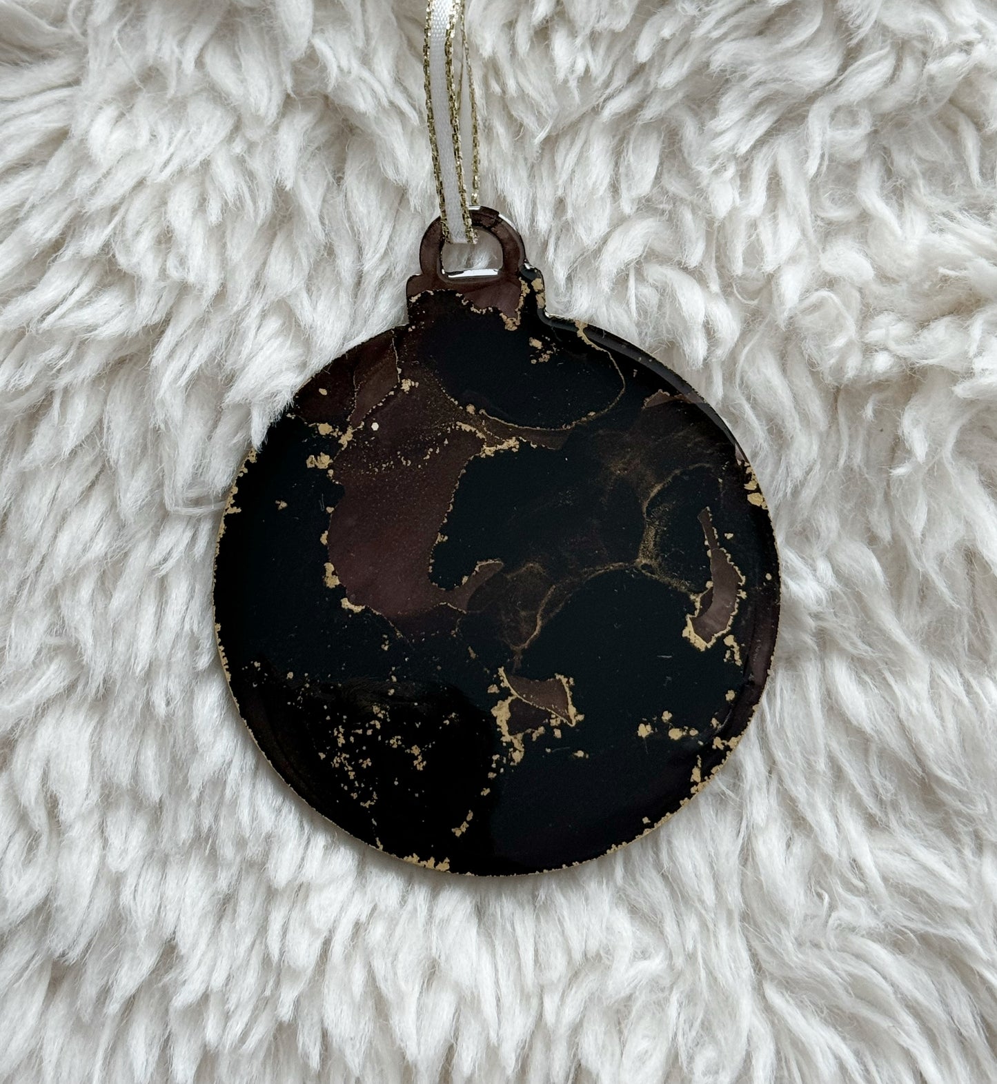 Ornaments: Set of 6: Black and Gold