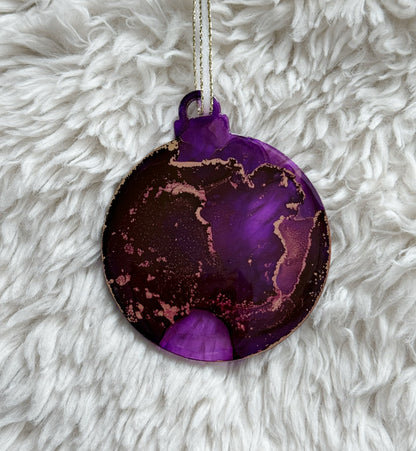 Ornaments: Set of 6: Purple