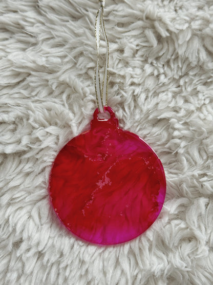 Ornaments: Set of 6: Small Pink