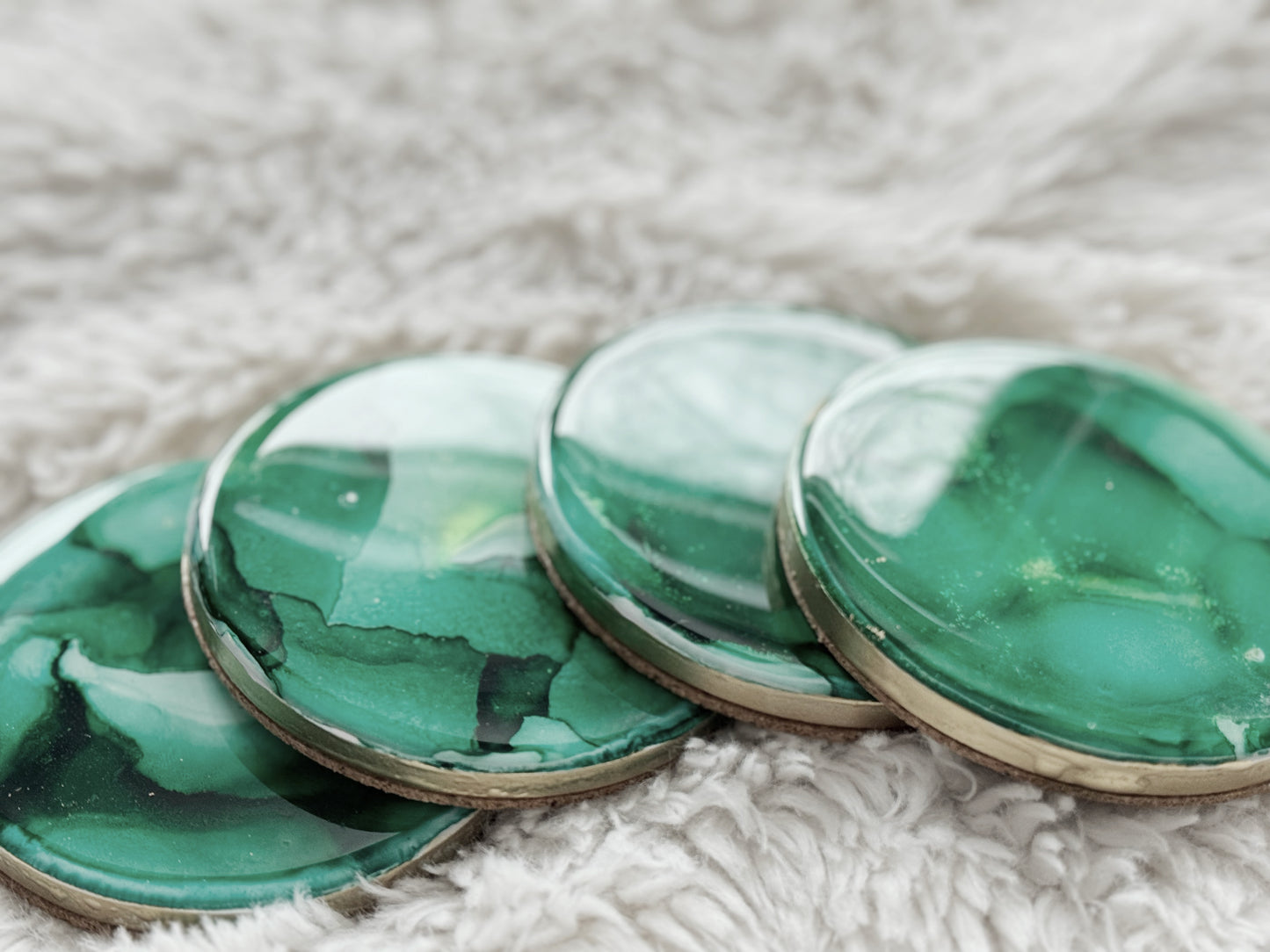 Coasters: Round Green