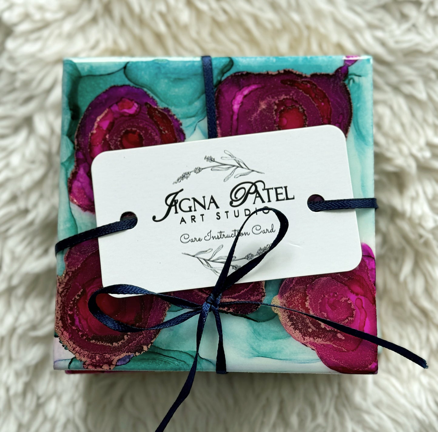 Coasters: Pink Roses