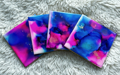 Coasters: Pink and Blue