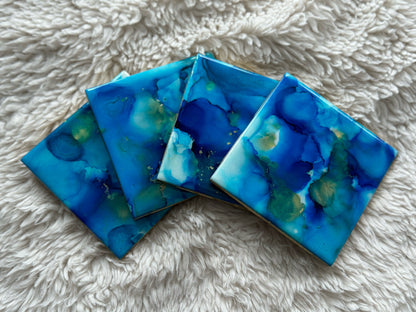 Coasters: Blue and Gold