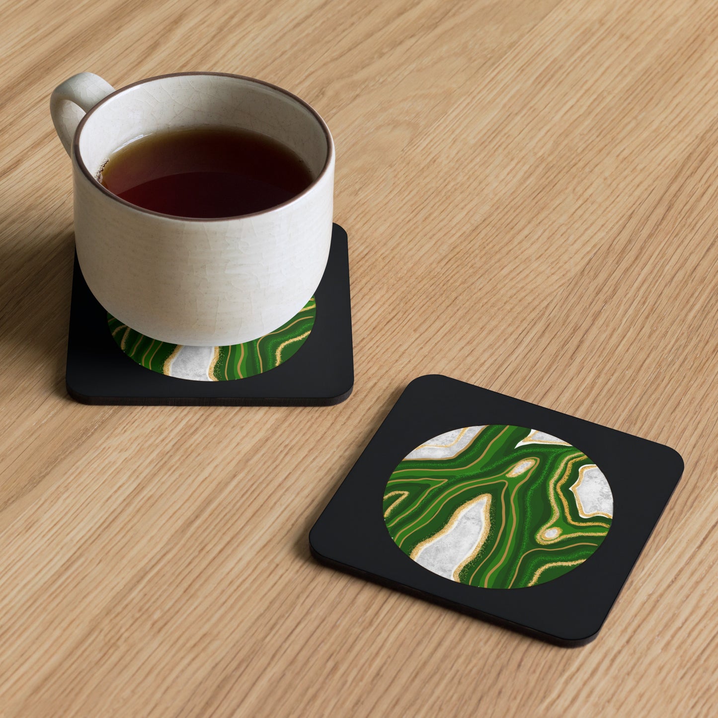 Coasters: Geode Cork-back coaster